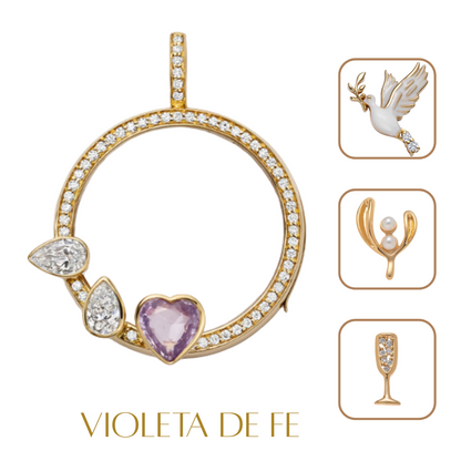 Collar con tres Charms Sagrados